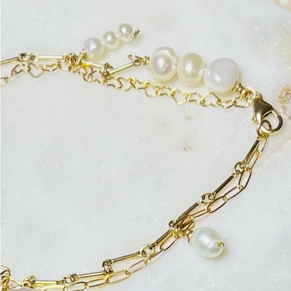 Pearl galore gold filled bracelet with 14k gold filled chain - Picture 6 of 6